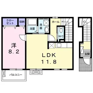 アベニールI【2階】の間取り