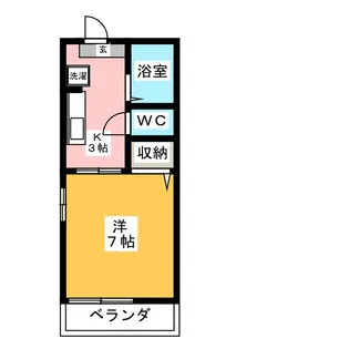 ウエスタンヴィラ【1階】の間取り