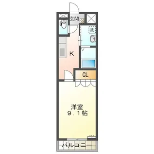 コーポブリリアント【2階】の間取り