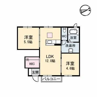 シャーメゾン天野【1階】の間取り