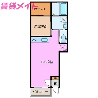 ラトゥール川越【1階】の間取り