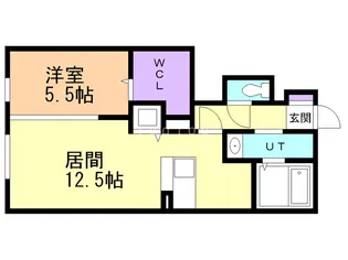 カーサコモドS【1階】の間取り