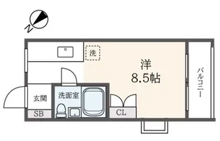 パークアベニューあけぼの【1階】の間取り