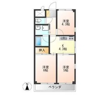 ピアジオ東簗瀬【4階】の間取り