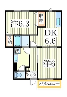 エスタブレA【1階】の間取り