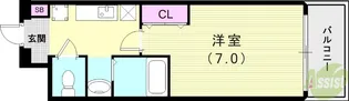 レジディア神戸ポートアイランド ノース【4階】の間取り