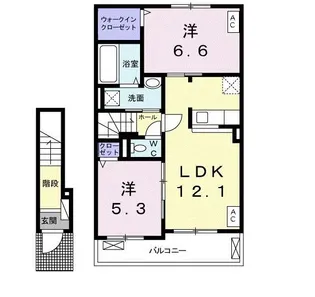 さんこ~ぽ八代II B【2階】の間取り
