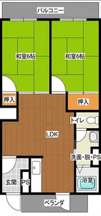東ハイム【2階】の間取り