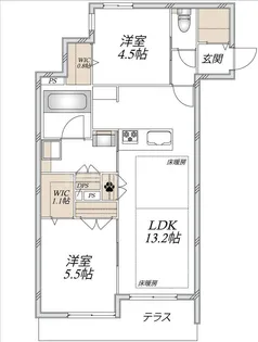 ティオ ブルーノ【1階】の間取り