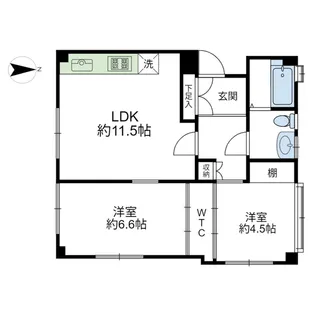 ライラック【3階】の間取り
