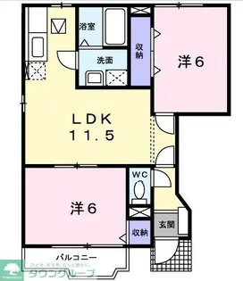 ベルデュール III【1階】の間取り