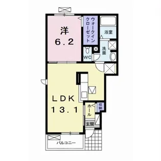 サンヴェール館山A【1階】の間取り