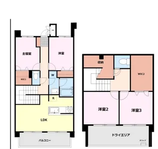 栗山ヴィレッジ七番館【2階】の間取り