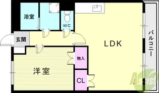 コスモハイツ【1階】の間取り