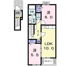 リーオ・アルデーアII【2階】の間取り