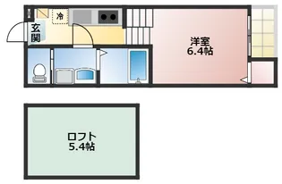 サニーハイツ南川町【2階】の間取り
