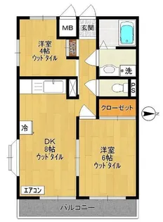 向ヶ丘レジデンス壱番館【2階】の間取り