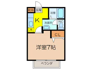 ヴェールパレ神野【1階】の間取り