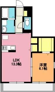 オークヒル宮本町【1階】の間取り