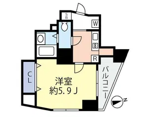 グランヴァン戸越銀座【9階】の間取り