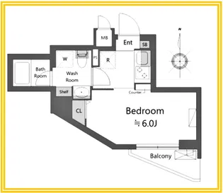 SHOKEN Residence東神奈川【6階】の間取り