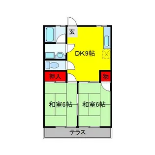 グリーンコーポ【2階】の間取り