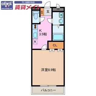 カサブランカ【2階】の間取り