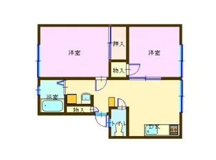 ハイツ村松【1階】の間取り