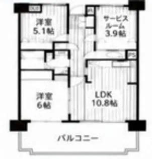 けやき通り北八番館D棟【5階】の間取り