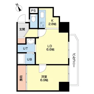 プロシード琴似【9階】の間取り