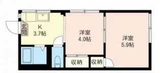 グリーンコーポ田浦【1階】の間取り