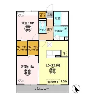 アルカディア A【1階】の間取り