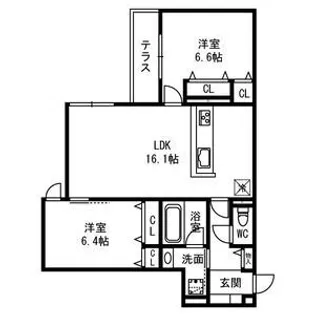 D-residence西野【1階】の間取り