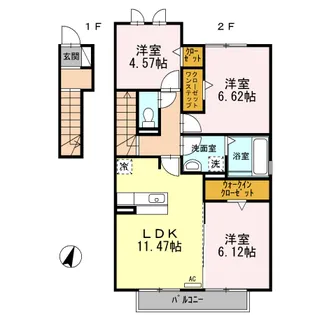 エスポワールYV【2階】の間取り