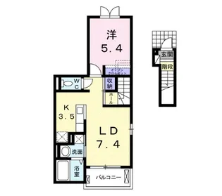 カームリーヒルII【2階】の間取り