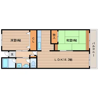 リバーサイドヒル及川【7階】の間取り