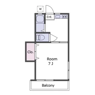 如水ハイツ【1階】の間取り