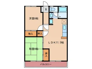 福岡県宗像市平井3【アパート】の間取り