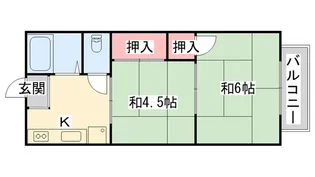 翠甲園ハイツ【2階】の間取り
