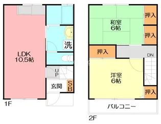 神奈川県中郡二宮町富士見が丘2【アパート】の間取り