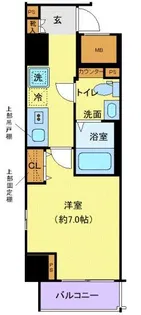 クレヴィスタ蒲田【8階】の間取り