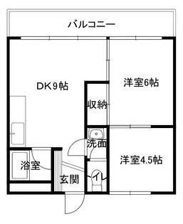 幸町スカイハイツ【6階】の間取り