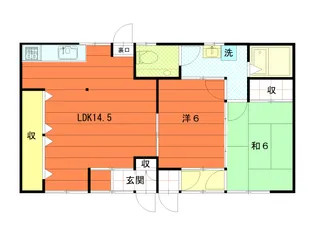 HGSアパート【2階】の間取り