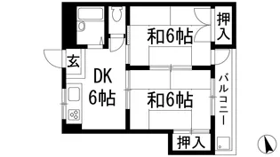 エス・テラス伊丹【1階】の間取り