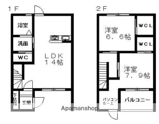 Banboo House C棟、D棟【1階】の間取り