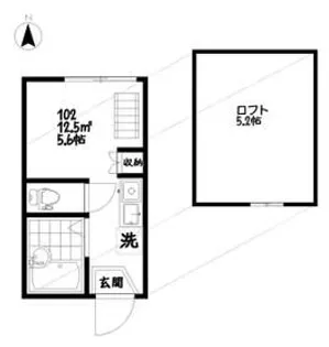インベスト中延【1階】の間取り