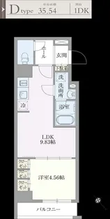 ベルエスパス箱崎【6階】の間取り