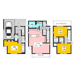 東京都中野区白鷺2【一戸建】の間取り