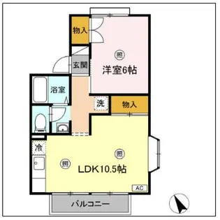 ルマージュ B【2階】の間取り