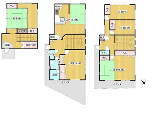 岡山県倉敷市連島町連島【一戸建】の間取り